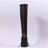 Marco Moreo Liege Studed Knee High Wedge - Brown Stretch
